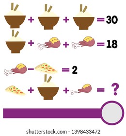 Counting games for kids and adults. Educational math game. Result. Crossword for social networks. Rebus. Riddle for the mind. Riddle with numbers. Vector