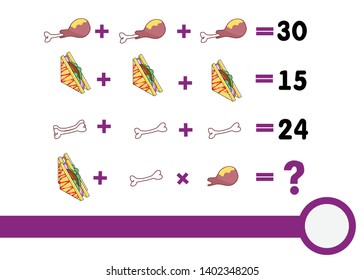 Counting games for kids and adults. Educational math game. Result. Crossword for social networks. Rebus. Riddle for the mind. Riddle with numbers. Vector