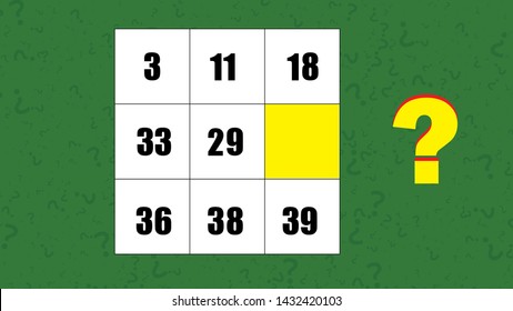 Counting games for kids and adults. Educational math game. Result. Crossword for social networks. Rebus. Riddle for the mind. Riddle with numbers. Vector