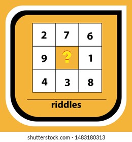 Counting games for kids and adults. Educational math game. Result. Crossword for social networks. Rebus. Riddle for the mind. Riddle with numbers. Vector