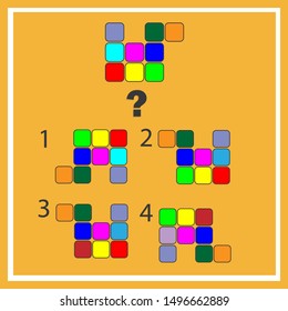 Counting games for kids and adults. Educational math game. Result. Crossword for social networks. Rebus. Riddle for the mind. Riddle with numbers. Vector