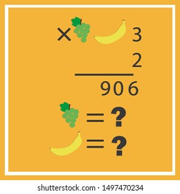 Counting games for kids and adults. Educational math game. Result. Crossword for social networks. Rebus. Riddle for the mind. Riddle with numbers. Vector