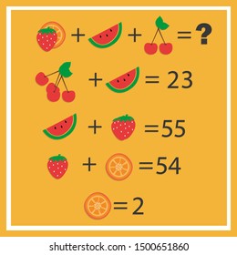 Counting games for kids and adults. Educational math game. Result. Crossword for social networks. Rebus. Riddle for the mind. Riddle with numbers. Vector