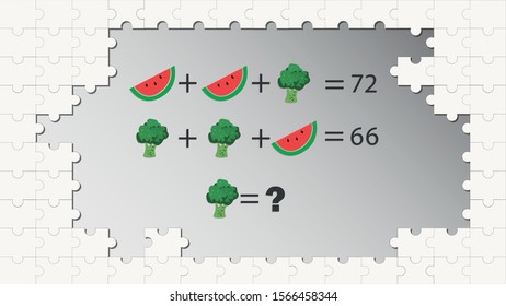 Counting games for kids and adults. Educational math game. Result. Riddle for the mind. Riddle with numbers. Vector