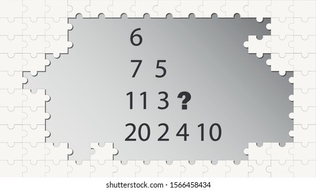 Counting games for kids and adults. Educational math game. Result. Riddle for the mind. Riddle with numbers. Vector