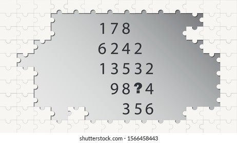 Counting games for kids and adults. Educational math game. Result. Riddle for the mind. Riddle with numbers. Vector
