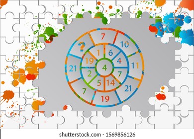 Counting games for kids and adults. Educational math game. Result. Riddle for the mind. Riddle with numbers. Vector