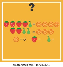 Counting games for kids and adults. Educational math game. Result. Riddle for the mind. Riddle with numbers. Vector