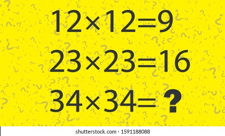 Counting games for kids and adults. Educational math game. Result. Crossword for social networks. Rebus. Riddle for the mind. Riddle with numbers. Vector