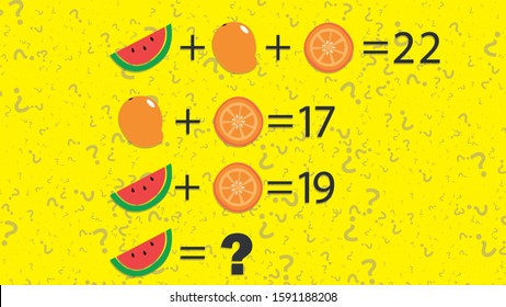 Counting games for kids and adults. Educational math game. Result. Crossword for social networks. Rebus. Riddle for the mind. Riddle with numbers. Vector