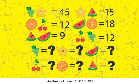 Counting games for kids and adults. Educational math game. Result. Crossword for social networks. Rebus. Riddle for the mind. Riddle with numbers. Vector