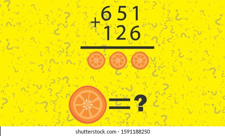 Counting games for kids and adults. Educational math game. Result. Crossword for social networks. Rebus. Riddle for the mind. Riddle with numbers. Vector