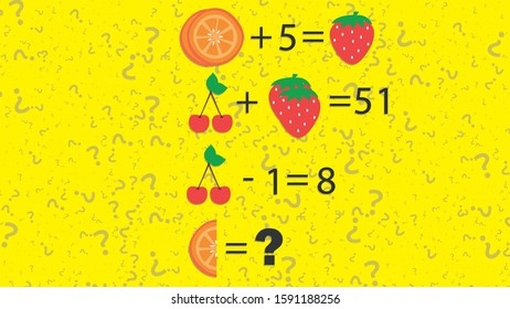 Counting games for kids and adults. Educational math game. Result. Crossword for social networks. Rebus. Riddle for the mind. Riddle with numbers. Vector