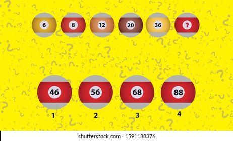 Counting games for kids and adults. Educational math game. Result. Crossword for social networks. Rebus. Riddle for the mind. Riddle with numbers. Vector
