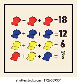 Counting games for kids and adults. Educational math game. Result. Crossword for social networks. Rebus. Riddle for the mind.