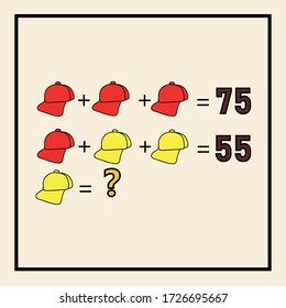Counting games for kids and adults. Educational math game. Riddle for the mind.