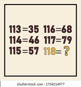 Counting games for kids and adults. Educational math game. Result. Child game. Rebus. Riddle for the mind. Riddle with numbers. Vector