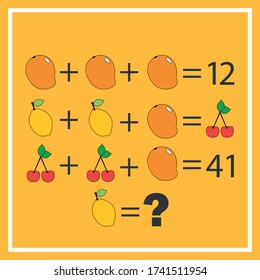 Counting games for kids. Educational math game.Mathematical exercise and count task. 
