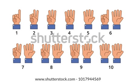 Similar – Image, Stock Photo Hand with two fingers raised on purple background and copy space