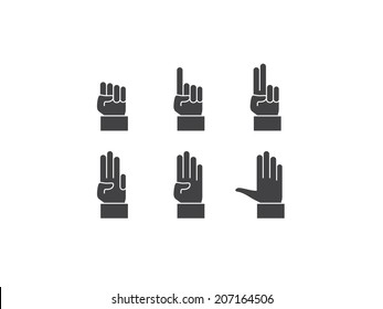 Hand Gesture Showing Number One. Simple Doodle Hand Drawn Style Vector  Illustration. Royalty Free SVG, Cliparts, Vectors, and Stock Illustration.  Image 85864247.