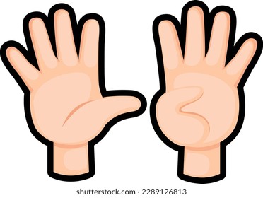 counting hand.finger number nine  illustration vector