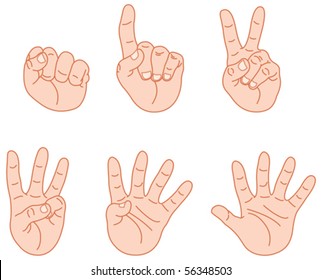 Counting Hands Stock Vector (royalty Free) 56348503 