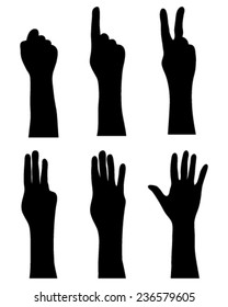 Counting hands, vector