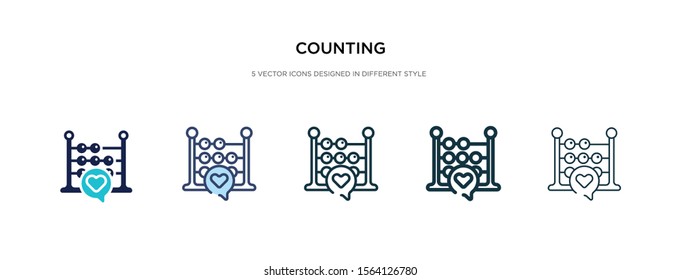 counting icon in different style vector illustration. two colored and black counting vector icons designed in filled, outline, line and stroke style can be used for web, mobile, ui