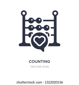 counting icon on white background. Simple element illustration from Blogger and influencer concept. counting sign icon symbol design.