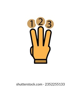 counting icon vector design templates