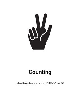 Counting icon vector isolated on white background, logo concept of Counting sign on transparent background, filled black symbol
