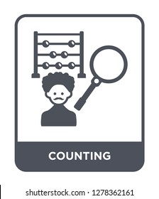 counting icon vector on white background, counting trendy filled icons from Blogger and influencer collection, counting vector illustration