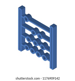 Counting isometric left top view 3D icon