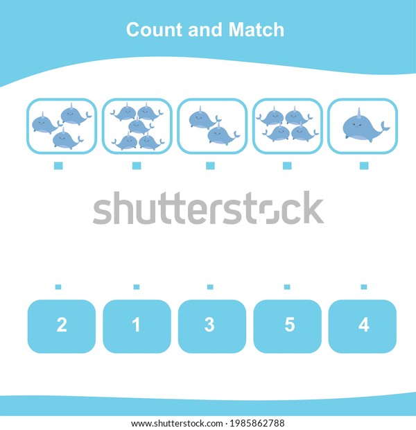 Counting and matching game animals for Preschool\
Children. This worksheet is suitable for educating early age\
children on how to count well. Educational printable math\
worksheet. Additional\
math