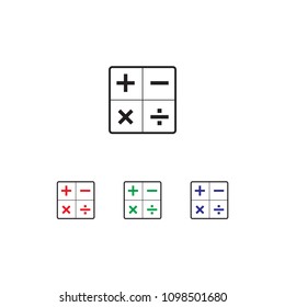 counting and math icons
