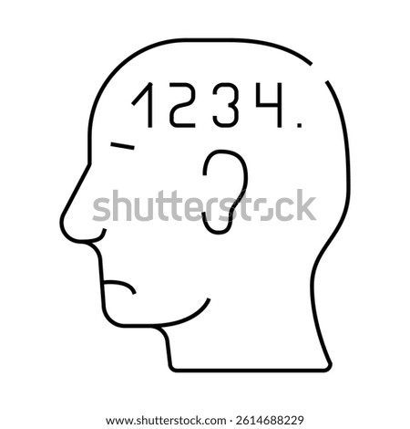 counting neurosis line icon vector. counting neurosis sign. isolated contour symbol black illustration