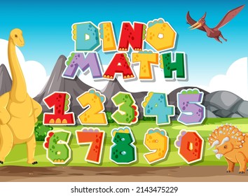 Counting number 0 to 9 for kids illustration