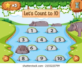 Counting number 1 to 10  illustration