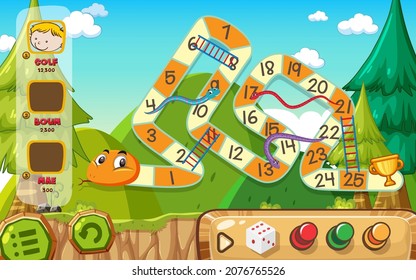 Counting number game template for kid illustration