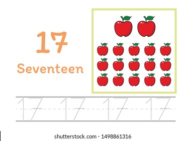 counting number tracing cartoon clipart worksheets stock vector royalty free 1498861316 shutterstock