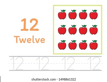 counting number tracing cartoon clipart worksheets stock vector royalty free 1498861322 shutterstock