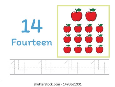 counting and number tracing with cartoon clipart worksheets
