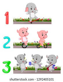 Counting numbers with animals