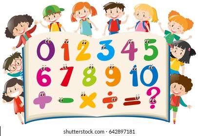 Counting Numbers Happy Children Illustration Stock Vector (Royalty Free ...