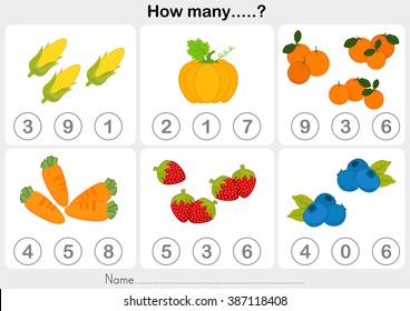 Counting object for kids - Education worksheet