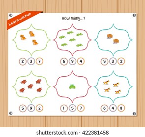 Counting object for kids - Education worksheet