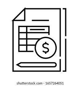 Counting process line icon, concept sign, outline vector illustration, linear symbol.