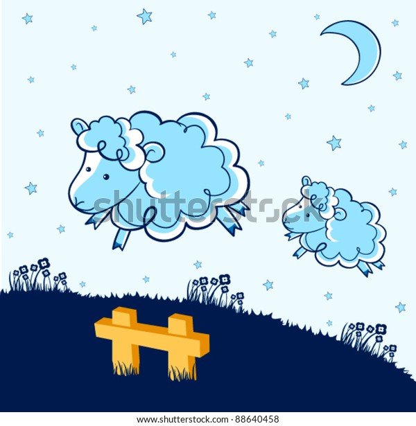 Counting Sheep Stock Vector (royalty Free) 88640458 