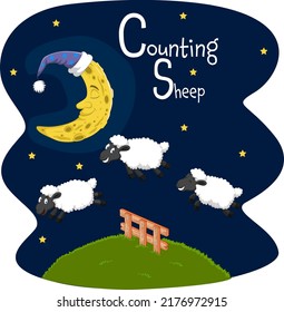Counting sheeps jumping over the fence