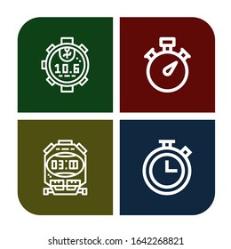 counting simple icons set. Contains such icons as Stopwatch, Chronometer, can be used for web, mobile and logo